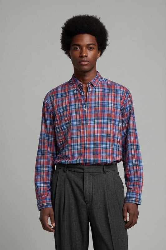BOSS Hugo Boss Plaid Button-Down Shirt - Size 2XL