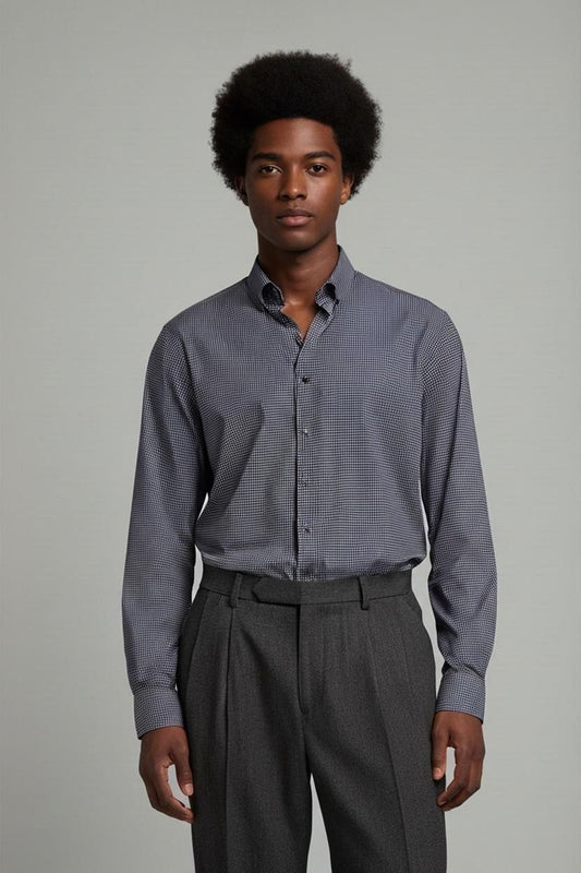JOOP! Purple Checkered Button-Down Shirt - Size M