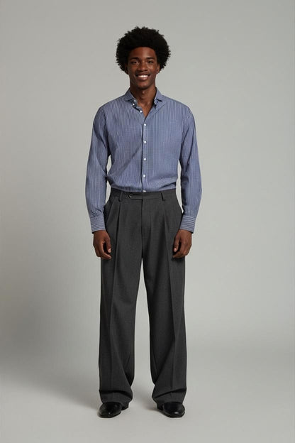 BOSS Hugo Boss Blue Checkered Button-Down Shirt - Slim Fit