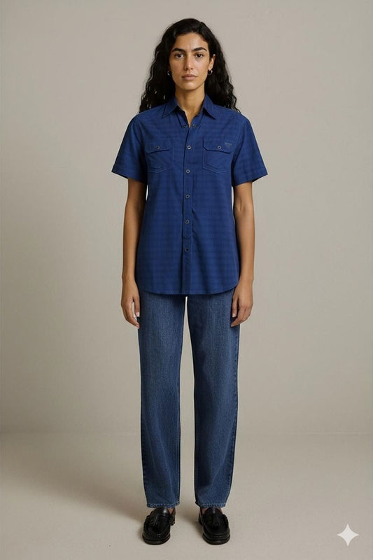 Guess Royal Blue Button-Down Shirt - Size S/P