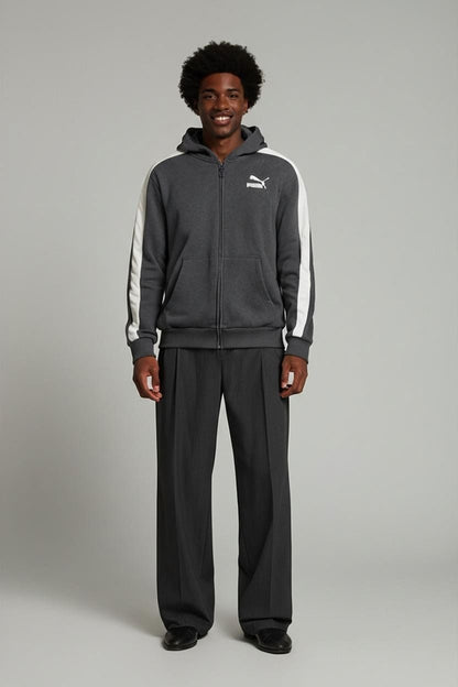 Puma Lifestyle Grey Zip-Up Sweatshirt - Size XL