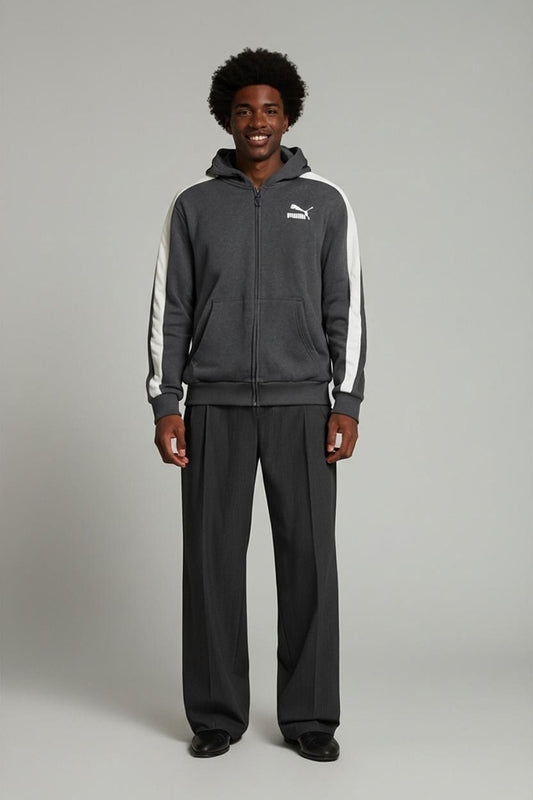 Puma Lifestyle Grey Zip-Up Sweatshirt - Size XL