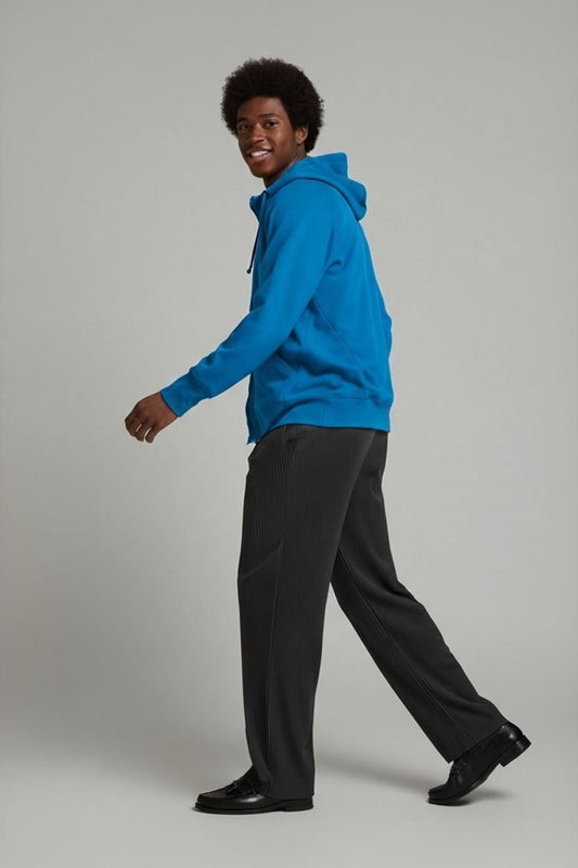 Champion Authentic Blue Zip-Up Hoodie - Size 2XL