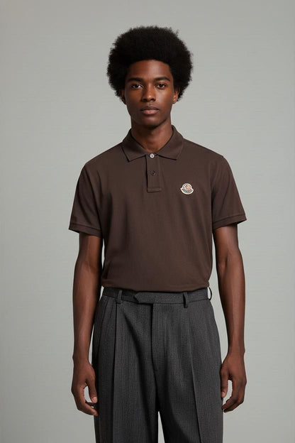 Moncler Brown Polo Shirt - Size M