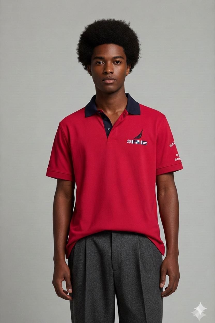 Nautica Red Polo Shirt - Size M