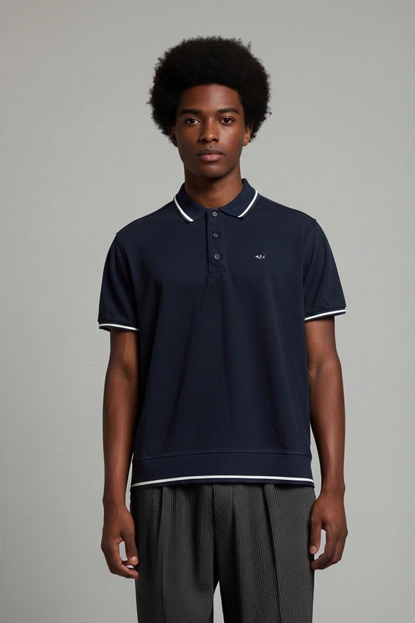 Paul & Shark Navy Blue Polo Shirt - Yacht Club Collection