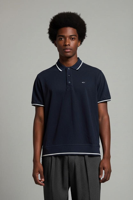 Paul & Shark Navy Blue Polo Shirt - Yacht Club Collection