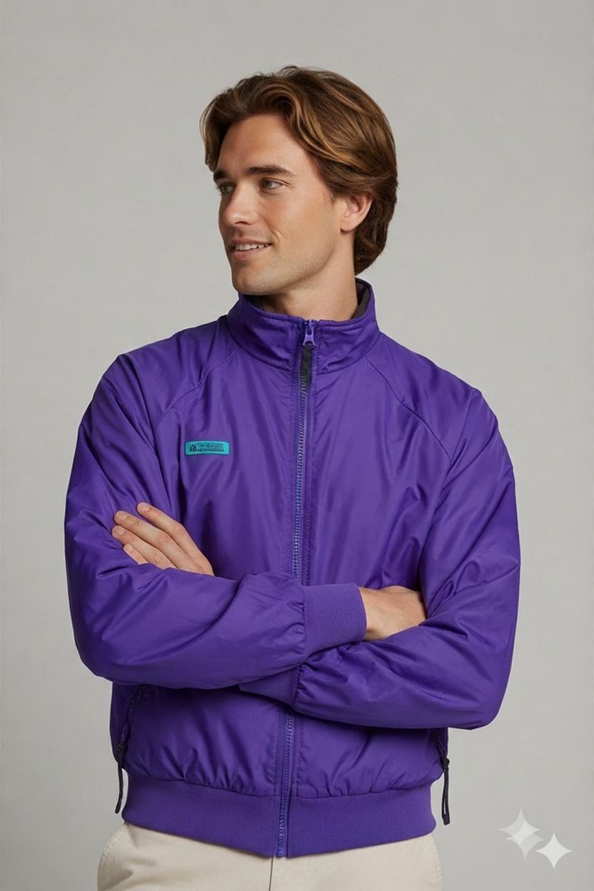 Columbia Purple Windbreaker Jacket - Size XL