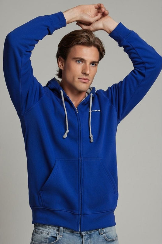 Champion Medium Blue Zip-Up Hoodie - Athletic Apparel
