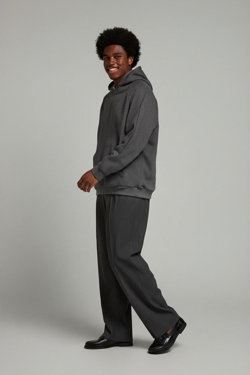 Adidas Men's Grey Hoodie - Size L