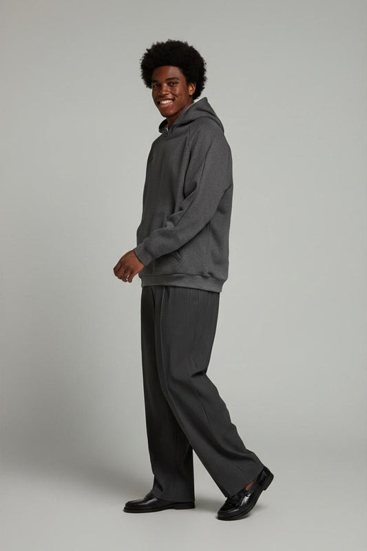 Adidas Men's Grey Hoodie - Size L