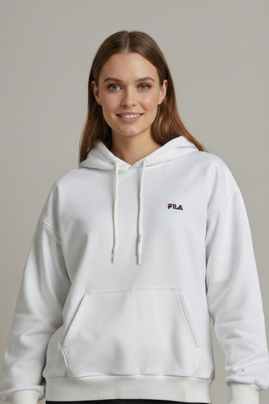 FILA White Pullover Hoodie - Size XL
