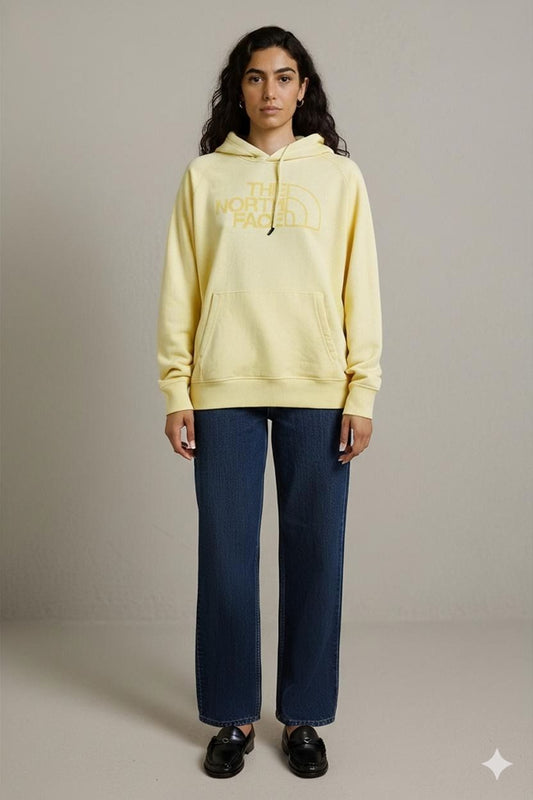 The North Face Yellow Hoodie - Soft Fleece Lining