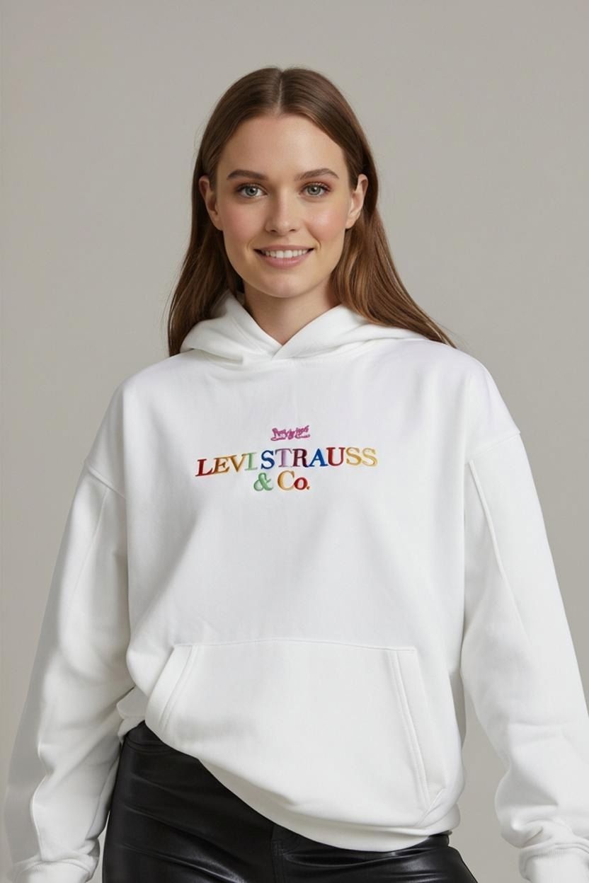 Levi's Strauss & Co White Hoodie - Size M