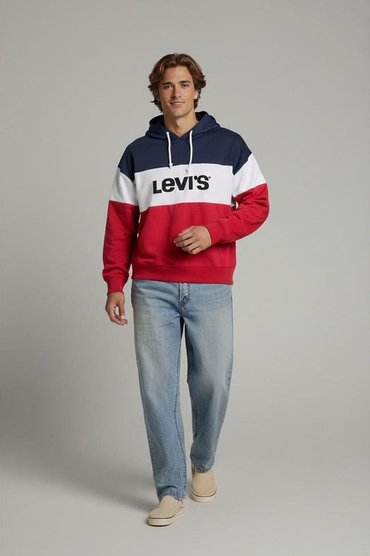 Levi's Tricolor T-shirt - Red, White & Navy - Size L