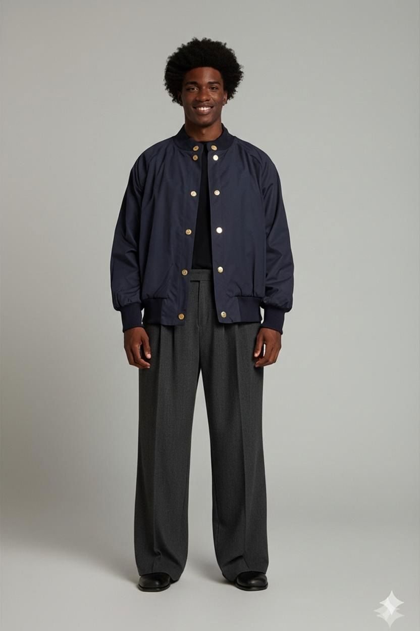 Zanobelti Greensboro Navy Bomber Jacket - Size M