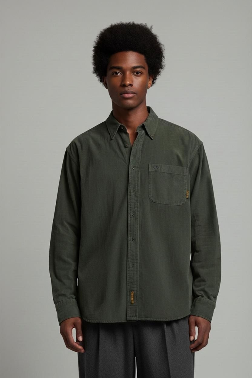 Timberland Green Button-Down Shirt - Rugged Fit