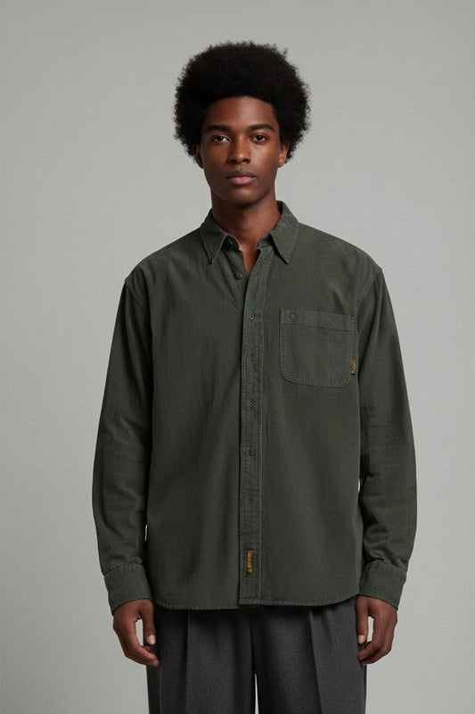 Timberland Green Button-Down Shirt - Rugged Fit