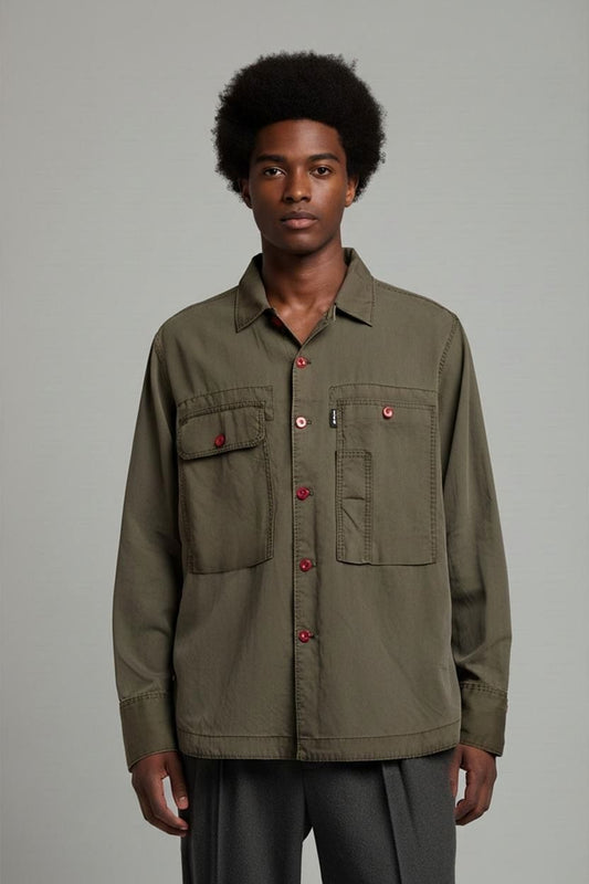 G-Star RAW Olive Green Button-Down Shirt - Size M