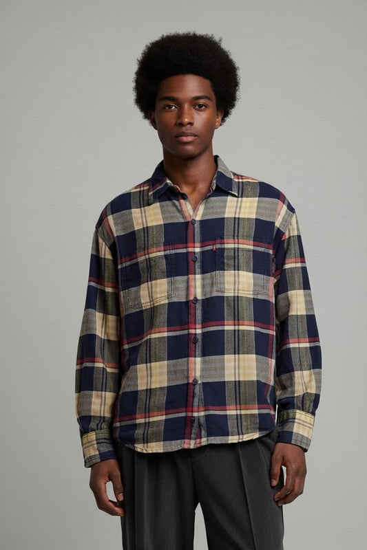 Levi's Plaid Flannel Button-Down Shirt - Size S