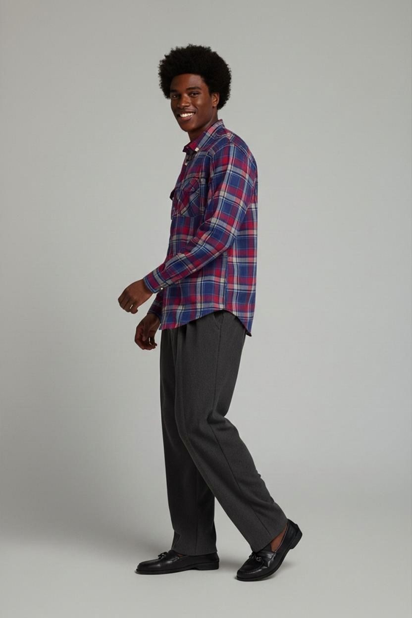 Levi's Plaid Flannel Button-Down Shirt - Size M