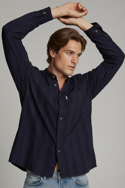 Levi's Navy Button-Down Shirt - Size L