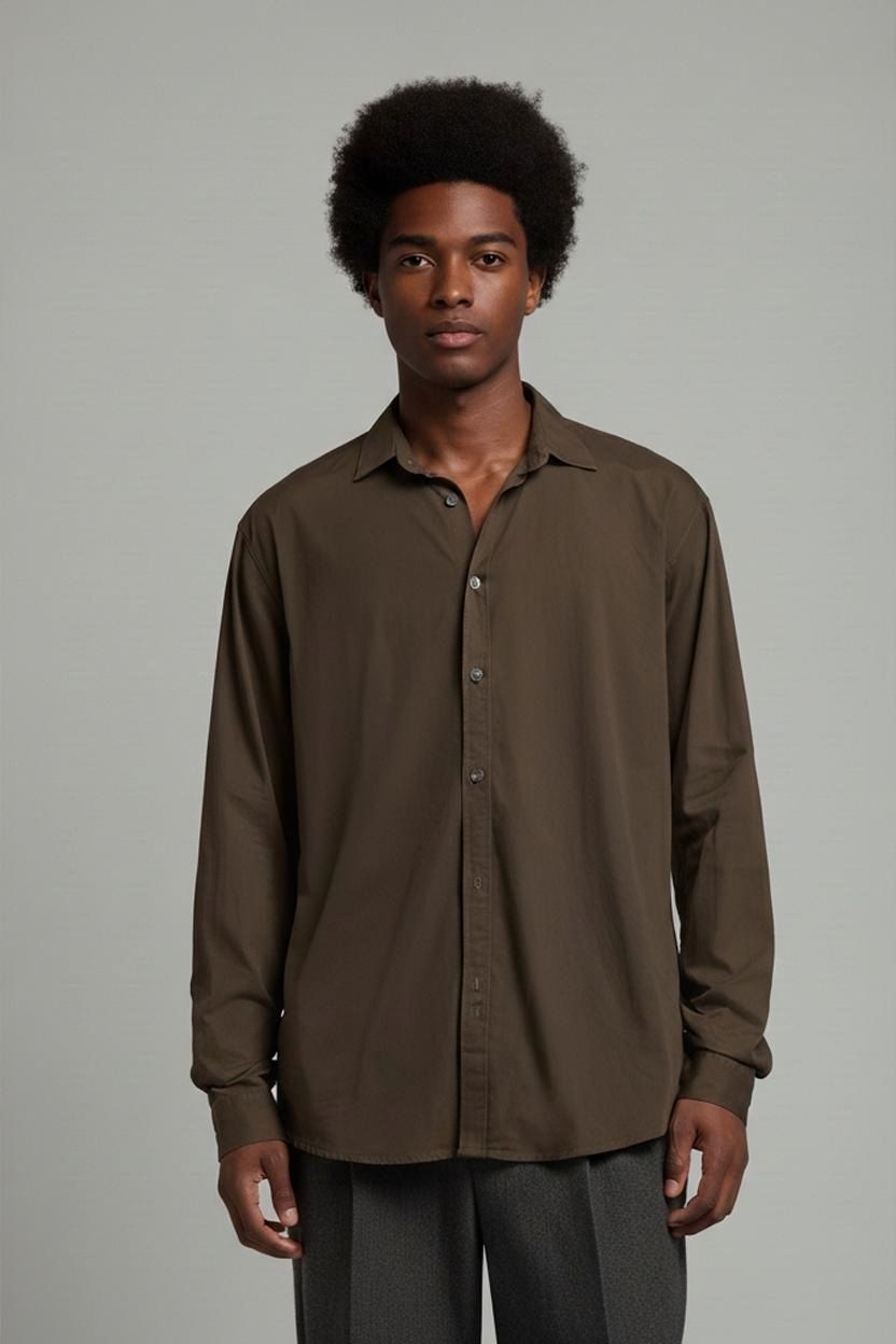 Levi Strauss Slim Fit Button-Down Shirt - Olive Brown - Size XL