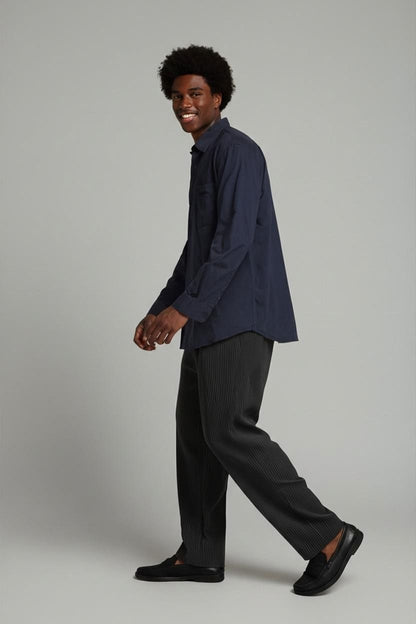 Levi's Strauss & Co Navy Blue Button-Down Shirt - Size M