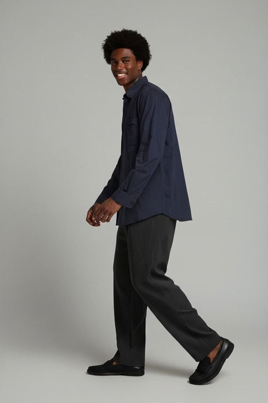Levi's Strauss & Co Navy Blue Button-Down Shirt - Size M