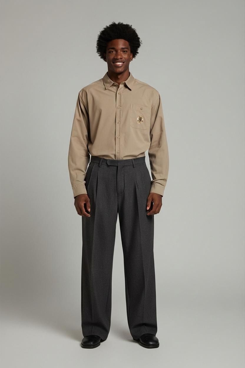 Timberland Beige Button-Down Shirt - Size S