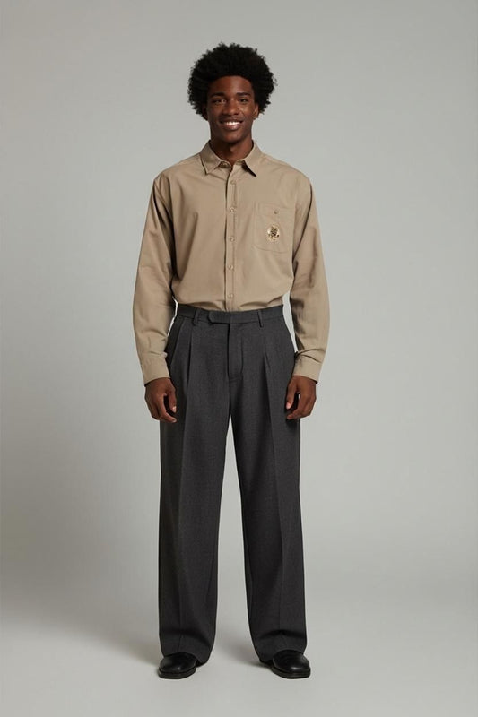 Timberland Beige Button-Down Shirt - Size S