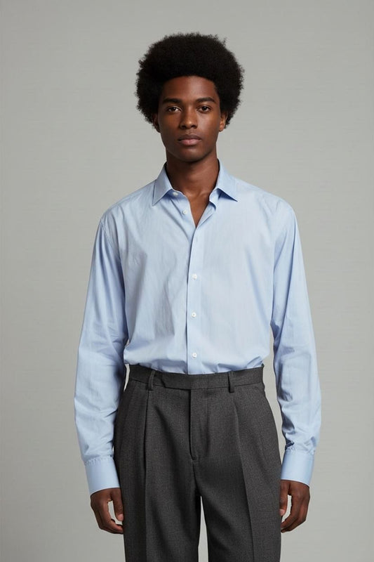 HUGO BOSS Light Blue Button-Down Shirt - Regular Fit Size 43/17