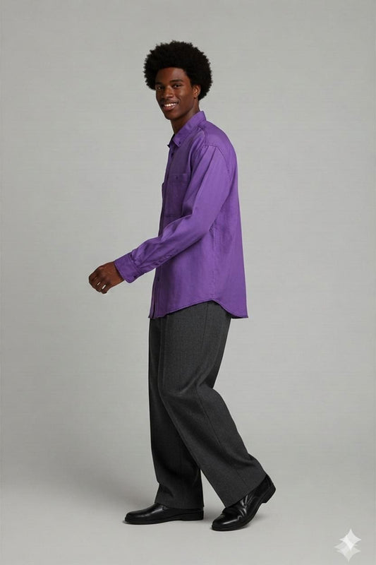 Tom Hanbury Purple Button-Down Shirt - Size M