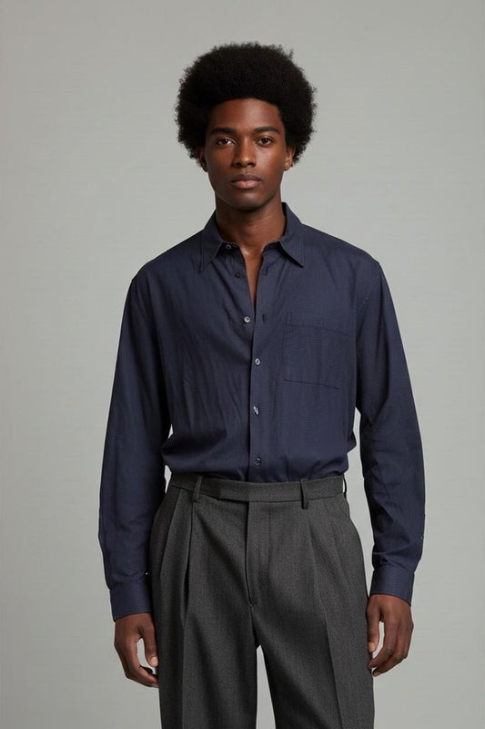 CK Calvin Klein Navy Button-Down Shirt - Size L/43