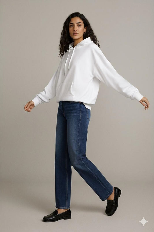 Tommy Jeans White Sweatshirt - Size XS
