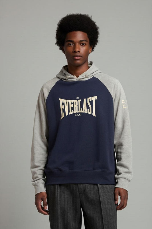 Everlast Navy & Grey Hoodie - Size XL - USA Made