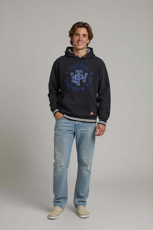 Ellesse Black Sweatshirt with Blue Logo - Size M