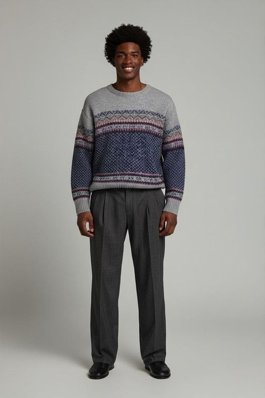 Eddie Bauer Fair Isle Wool Blend Sweater - Size M