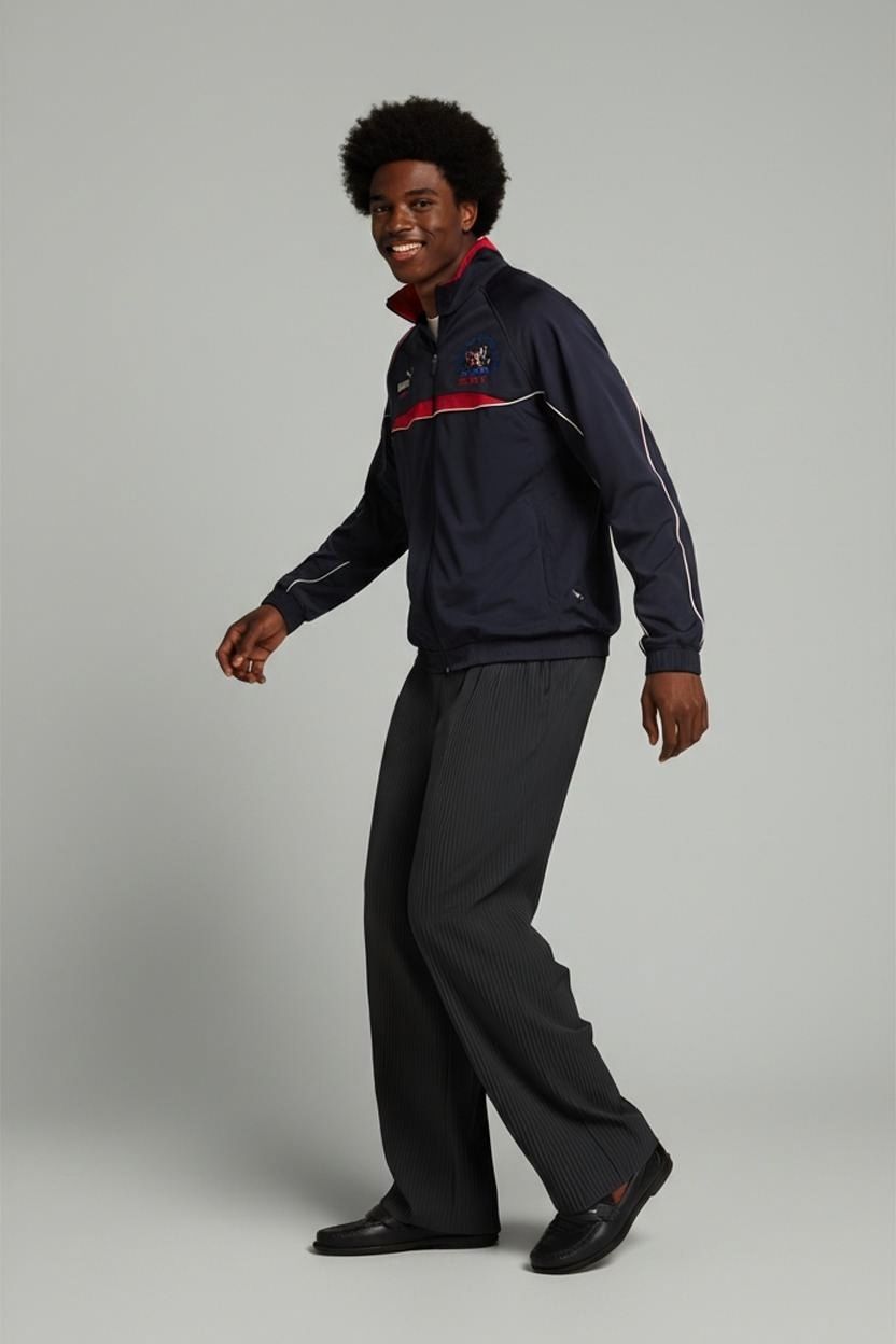 Puma Navy & Red Windbreaker Jacket - Size L - Hotel Strike