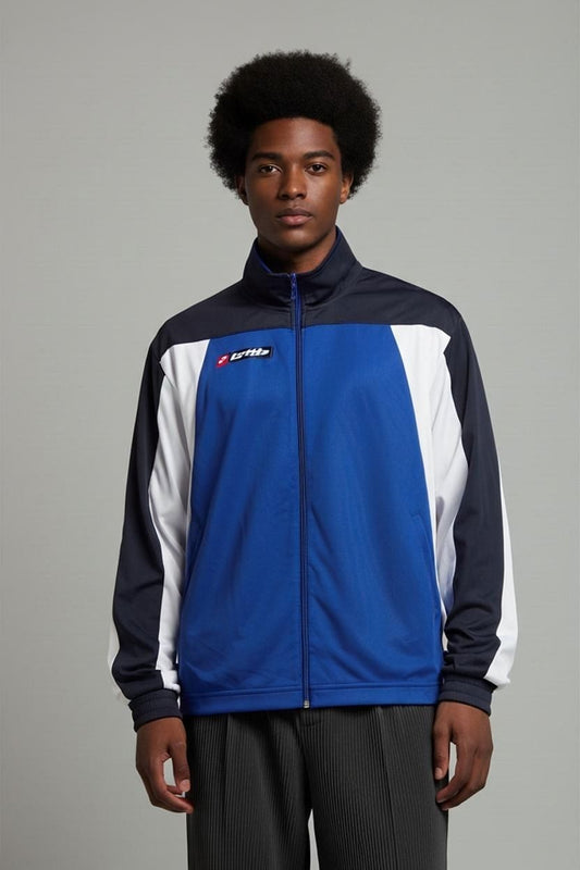 Lotto Men's Blue and Navy Windbreaker Jacket - Size M