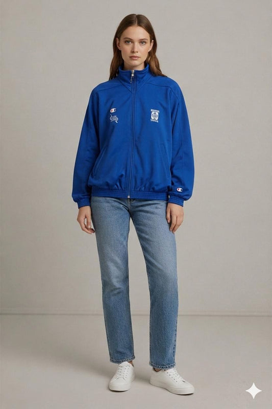 Champion Blue Windbreaker Jacket - Brescia Italia - Size L