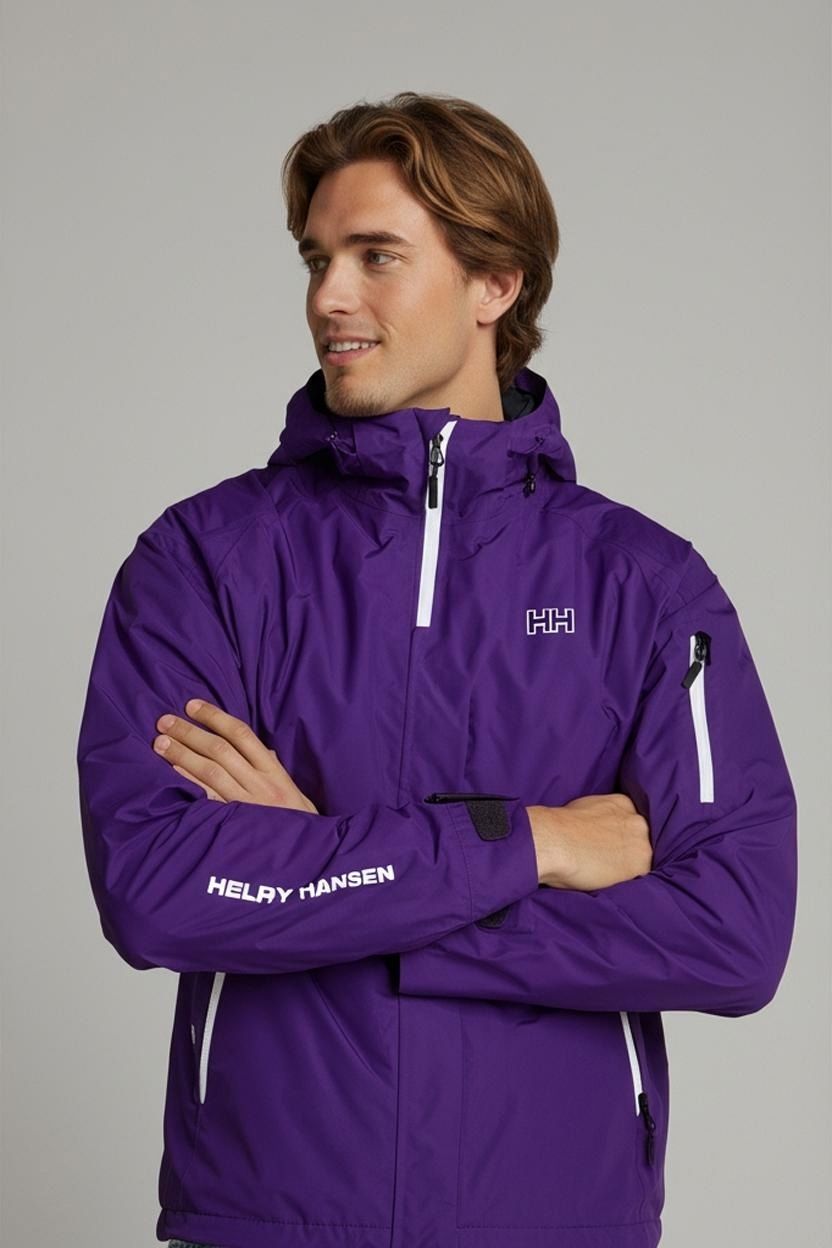 Helly Hansen Purple Windbreaker Jacket - Size L