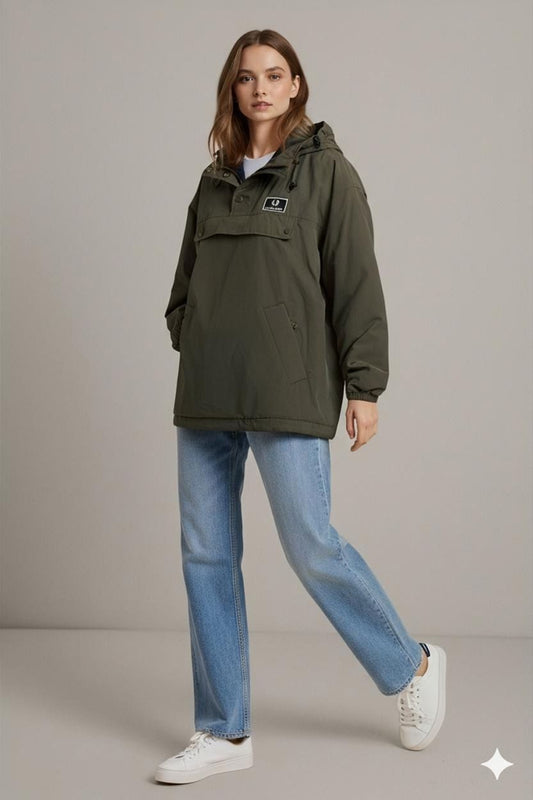 Fred Perry Green Parka Jacket - Size M