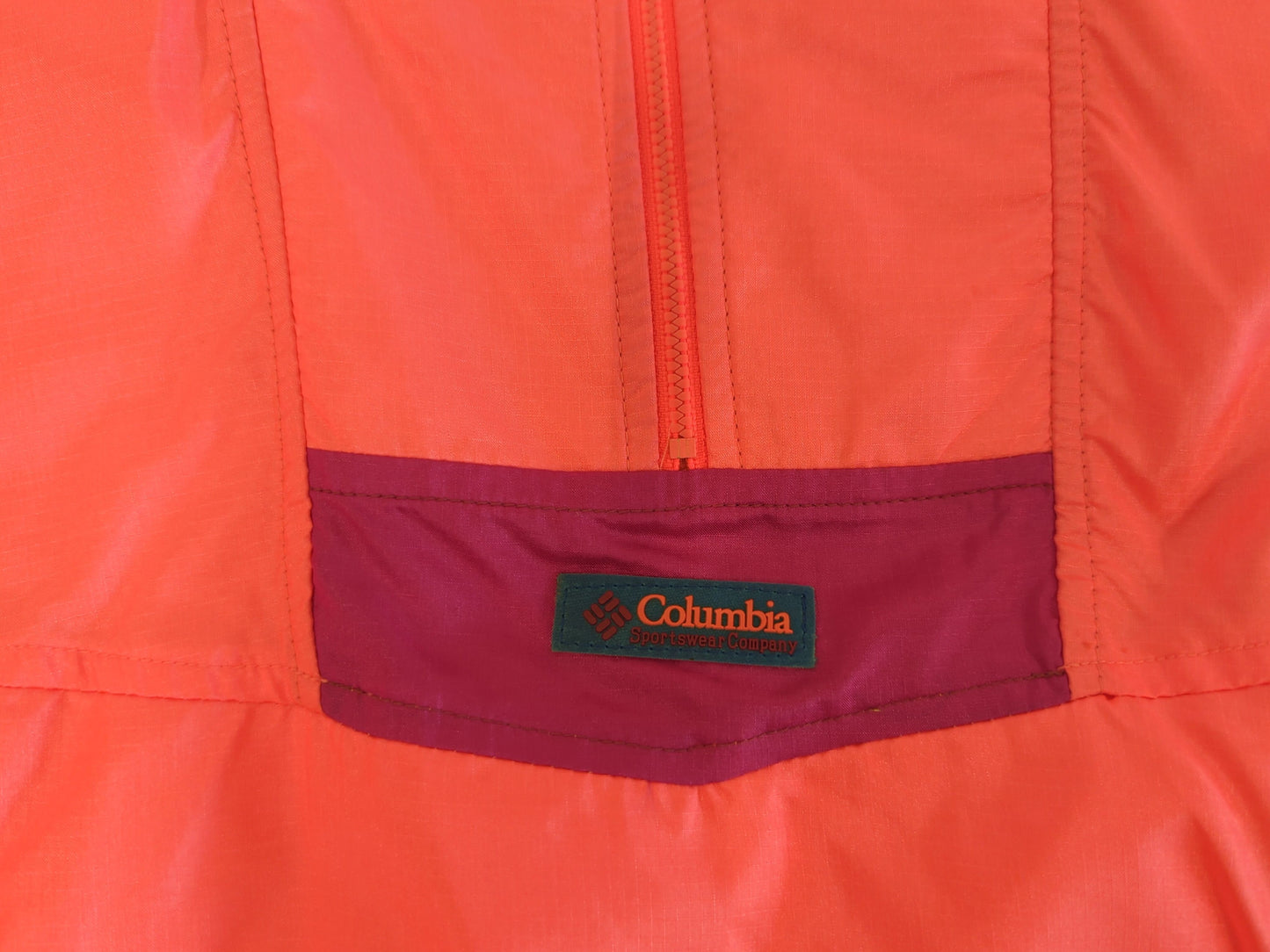 Vintage Columbia Sportswear Windbreaker Jacket - Men's XL - Pink/Blue/Purple
