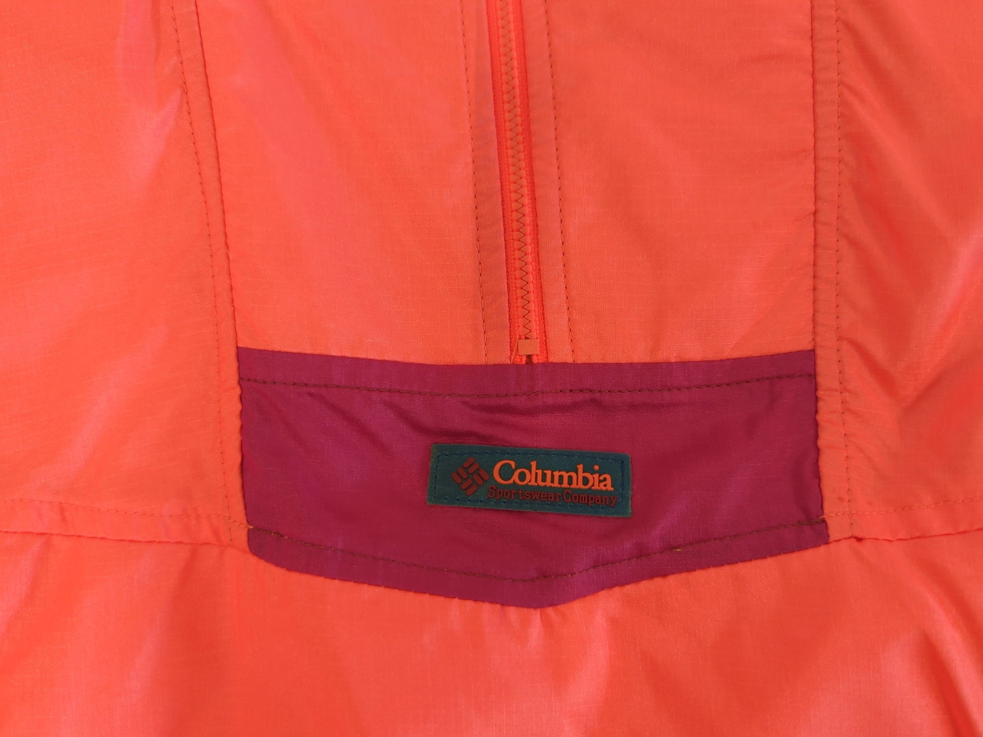 Vintage Columbia Sportswear Windbreaker Jacket - Men's XL - Pink/Blue/Purple