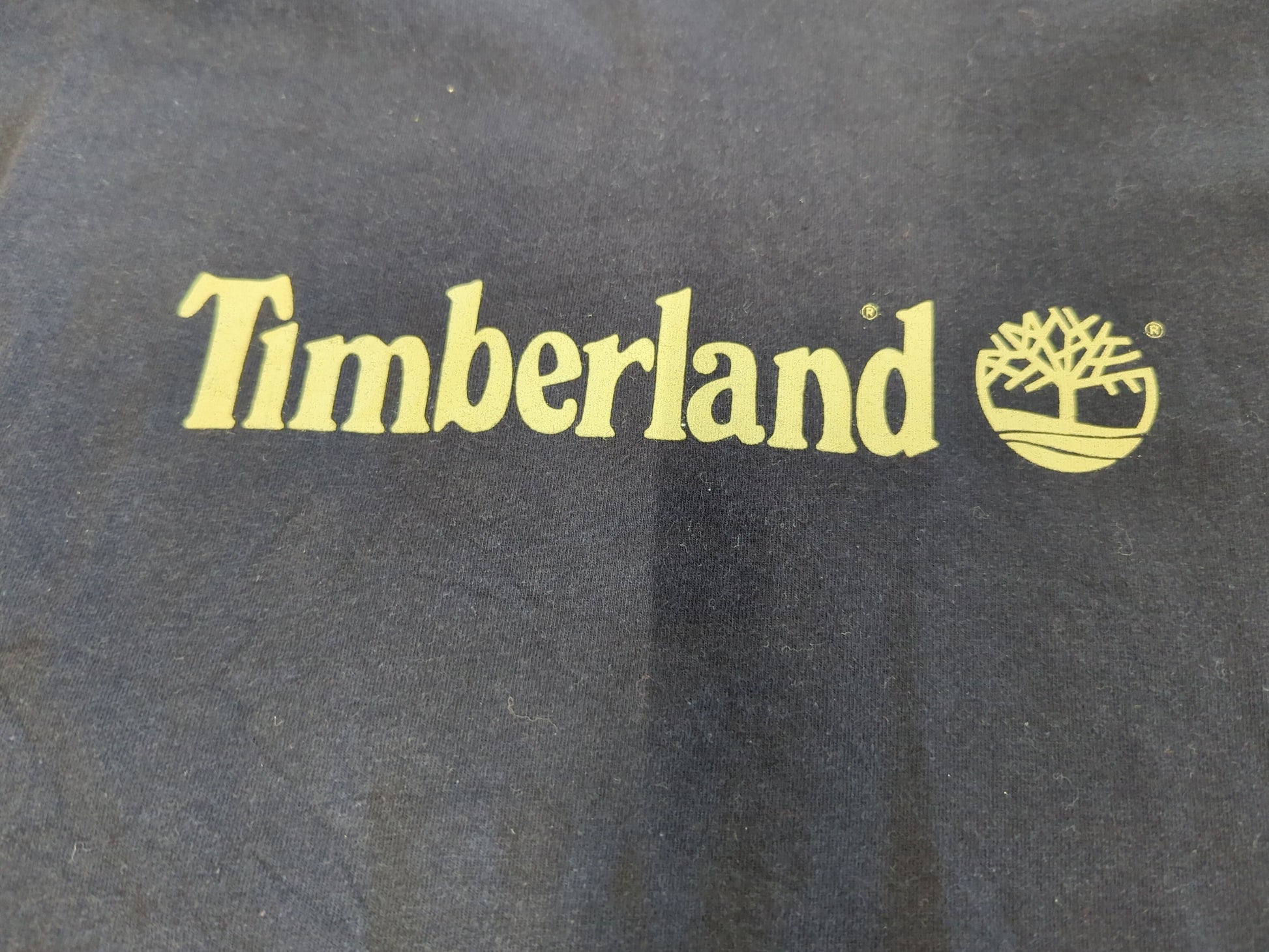 Timberland Navy Long Sleeve Sweatshirt with Gold Logo