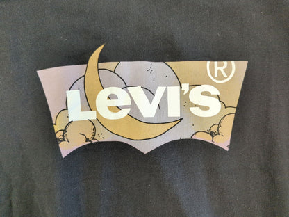 Levi's Black Sweatshirt with Moon Graphic Logo - Size L