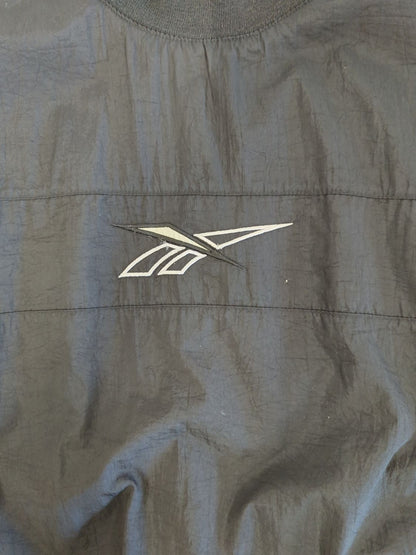 Vintage Reebok Black Windbreaker Jacket - Pullover Style