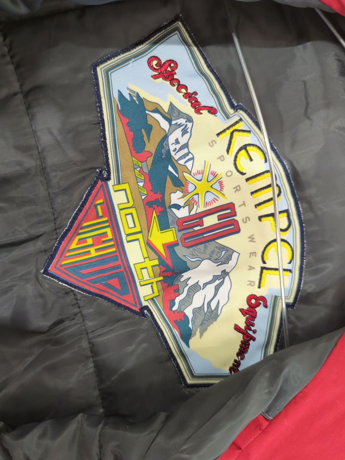 Keiron Sportswear Red Windbreaker Jacket with Mountain Logo