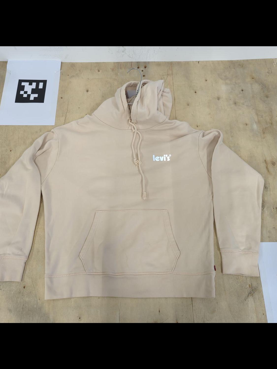 Levi's Beige Hoodie - Casual Drawstring Sweatshirt